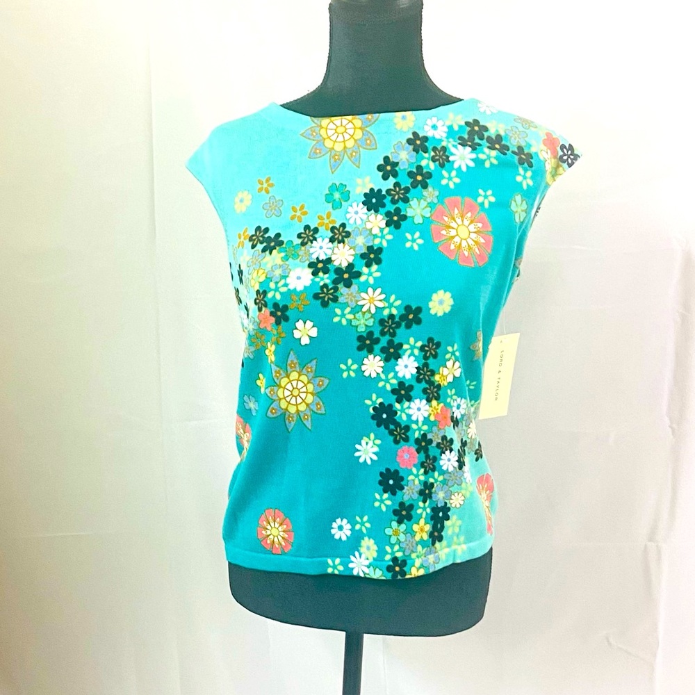 Lord & Taylor Floral Tank M